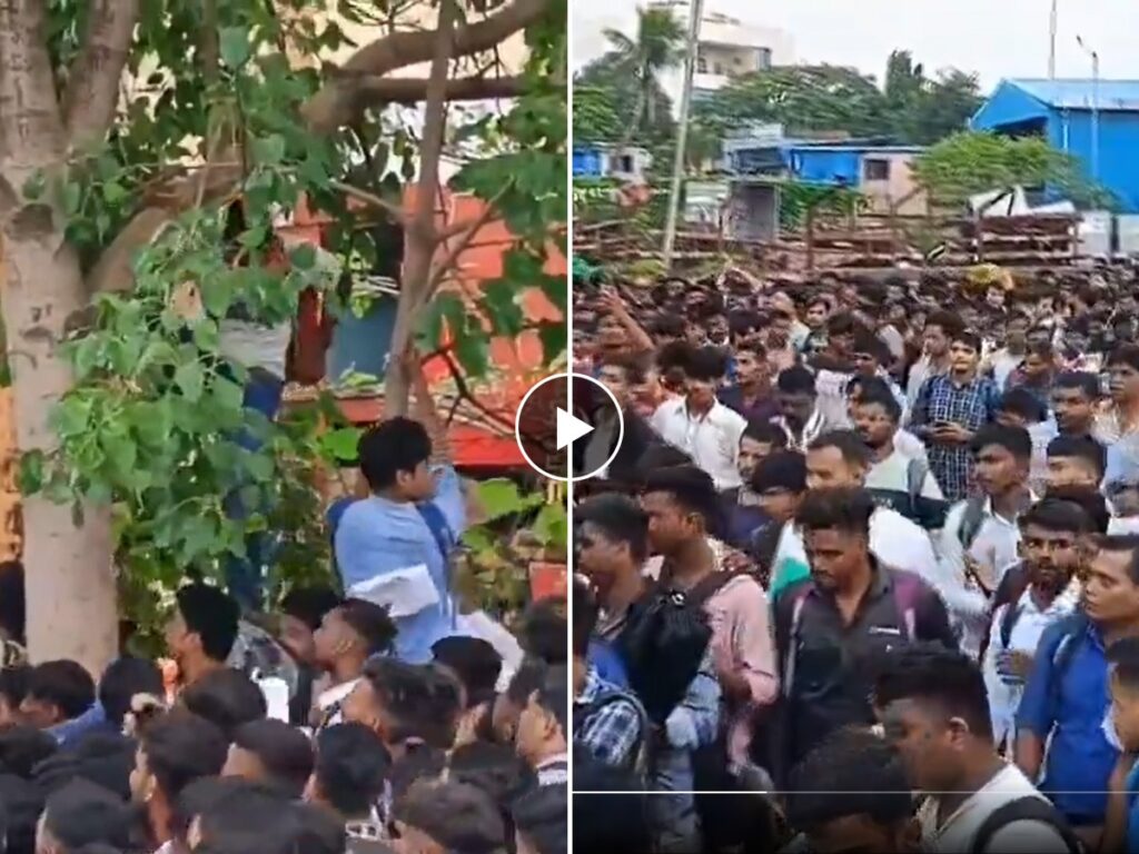 Mumbai: Stampede-Like Situation As Thousands Turn Up for Air India’s Walk-In Interviews in Kalina, Video Goes Viral