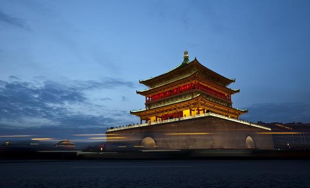 Springtime Blossoms in Xi'an's Ancient Landscape