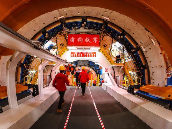 Jintang undersea tunnel of Ningbo-Zhoushan Railway under construction in China’s Zhejiang – Xinhua