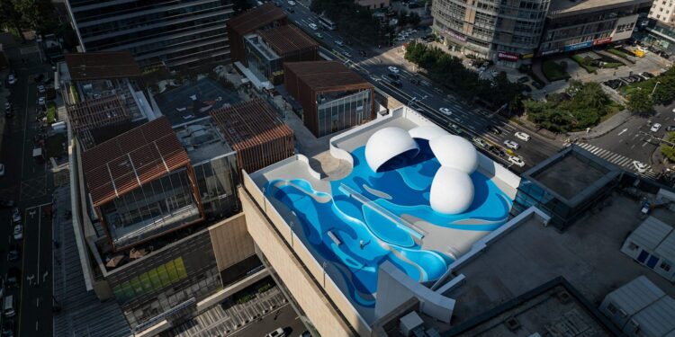 Clouds and waves inform rooftop skatepark in China by Within Beyond Studio – Dezeen