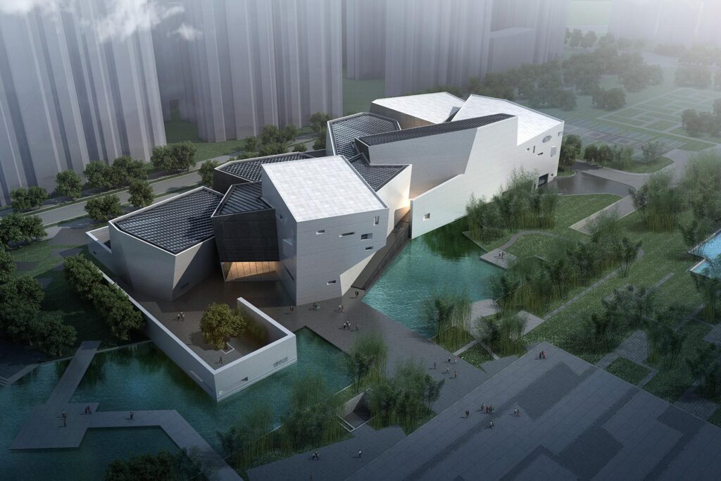 anhui art museum glows behind ethereal, transparent facade in hefei, china – Designboom