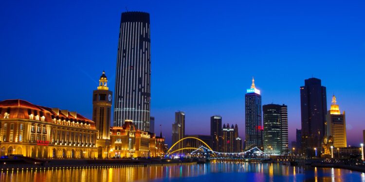Dazzling night view of Haihe River in Tianjin, China – Xinhua