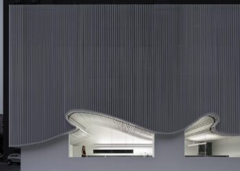 curved textile facades wrap reborn house in bangkok village emitting soft glow – Designboom