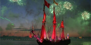 St. Petersburg hosts annual Scarlet Sails festival to celebrate school graduation – Xinhua