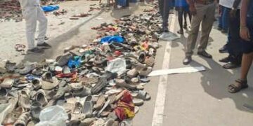 Aftermath of Karur tragedy: Shoes, poles, pieces of clothing show signs of celebration turning into mourn – Times of India